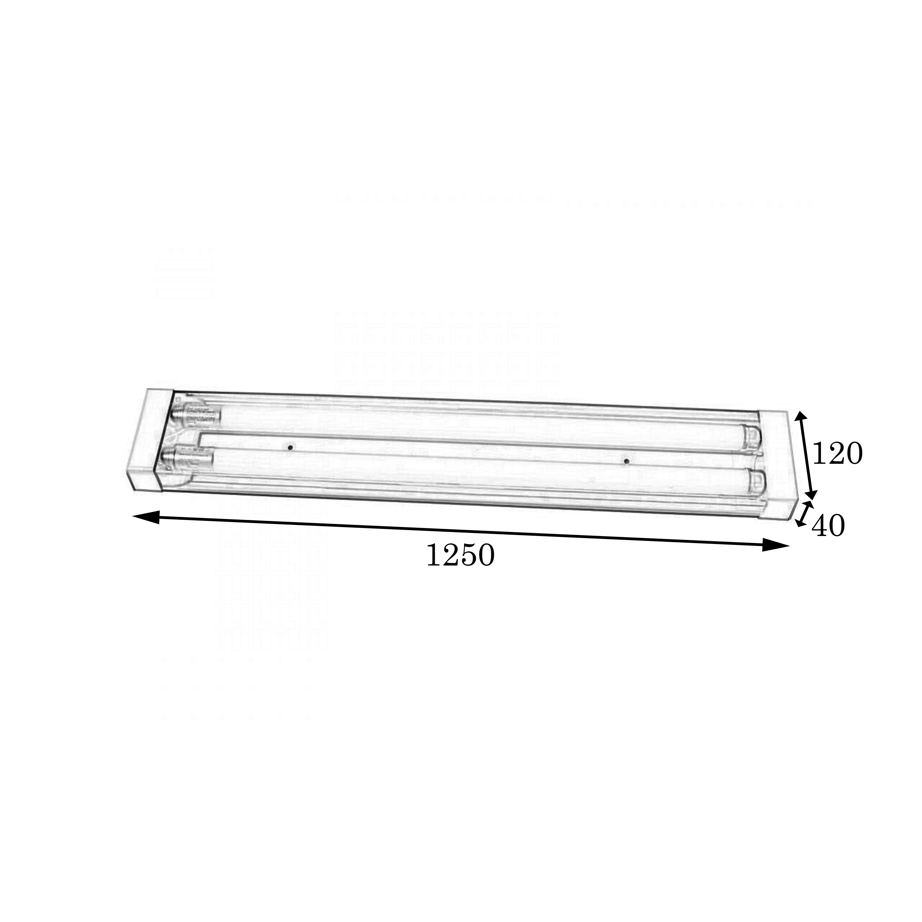 Светильник под две led лампы Т-8 120см Премиум СПС 02-1200 MSK Electric
