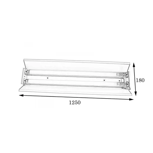 Светильник открытый под две led лампы 120см Т8 СПВ 02-1200 стандарт MSK Electric