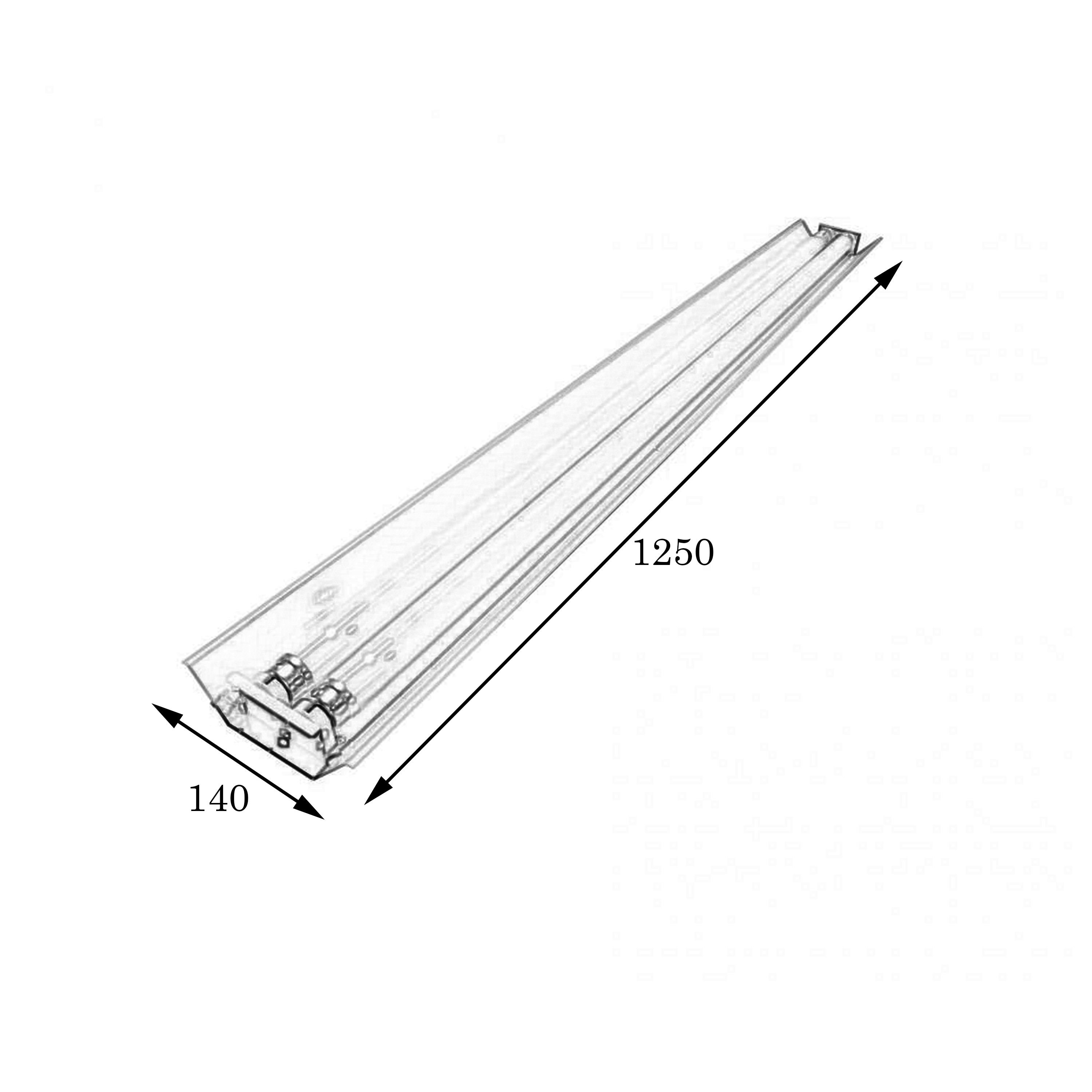 Светильник открытый под две led лампы 120см СПВ 02-1200 компакт MSK Electric
