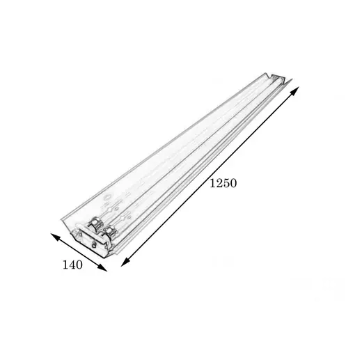 Светильник открытый под две led лампы 120см СПВ 02-1200 компакт MSK Electric
