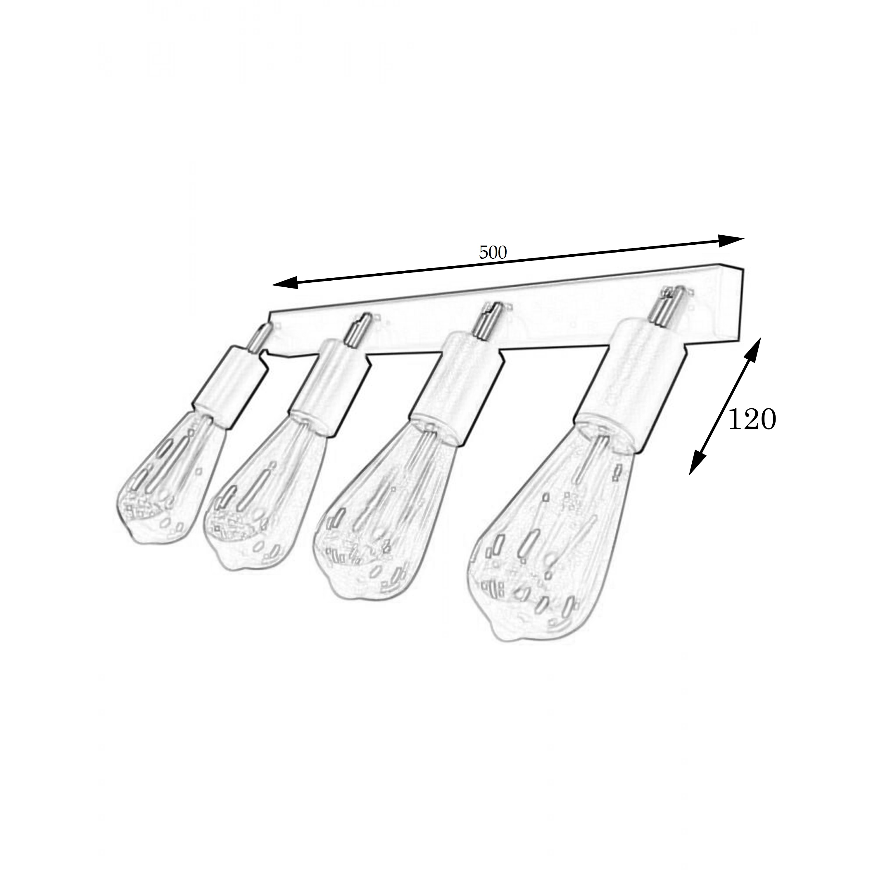 Светильник в стиле лофт с поворотным механизмом MSK Electric Asket NL 1222-4