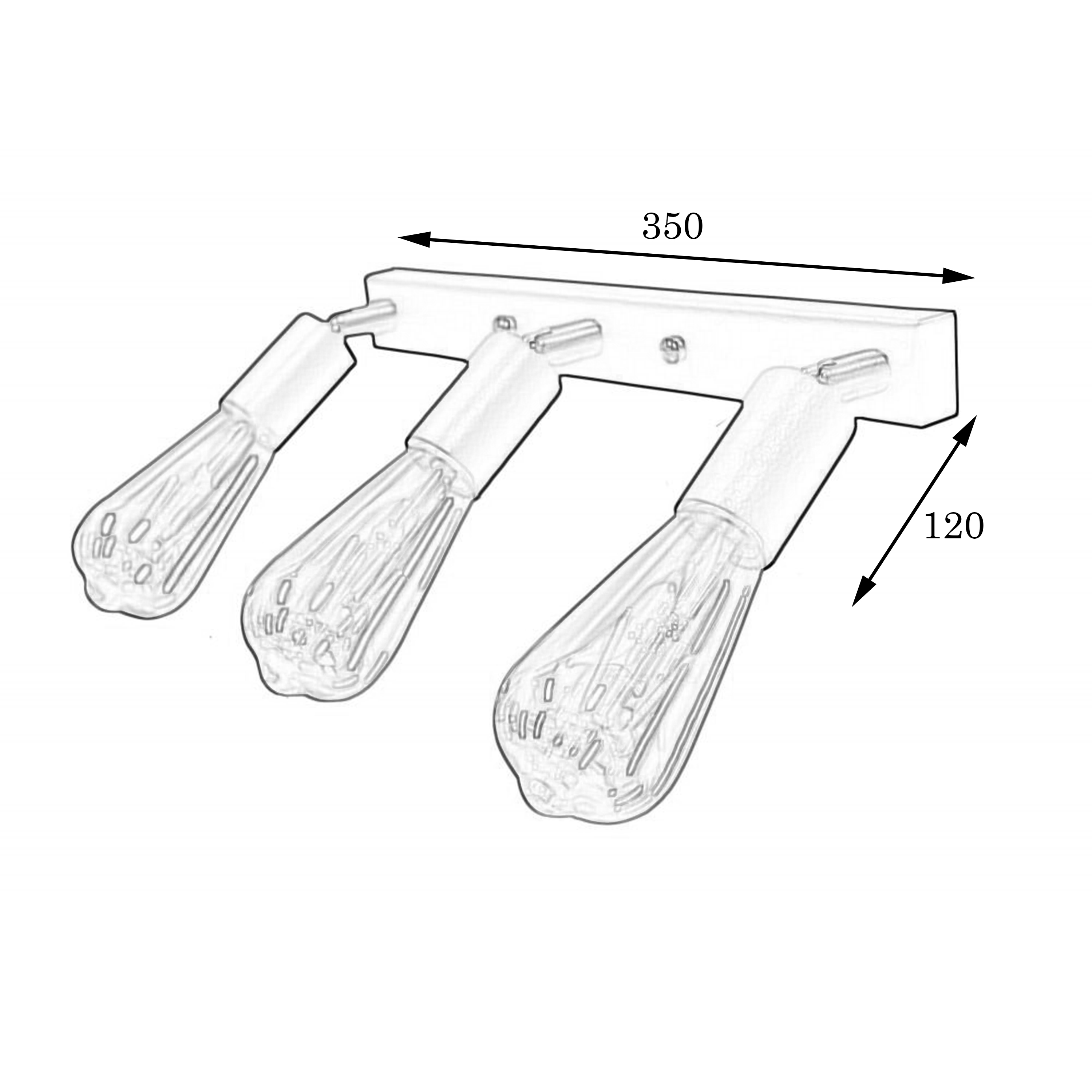 Светильник в стиле лофт с поворотным механизмом MSK Electric Asket NL 1222-3 W