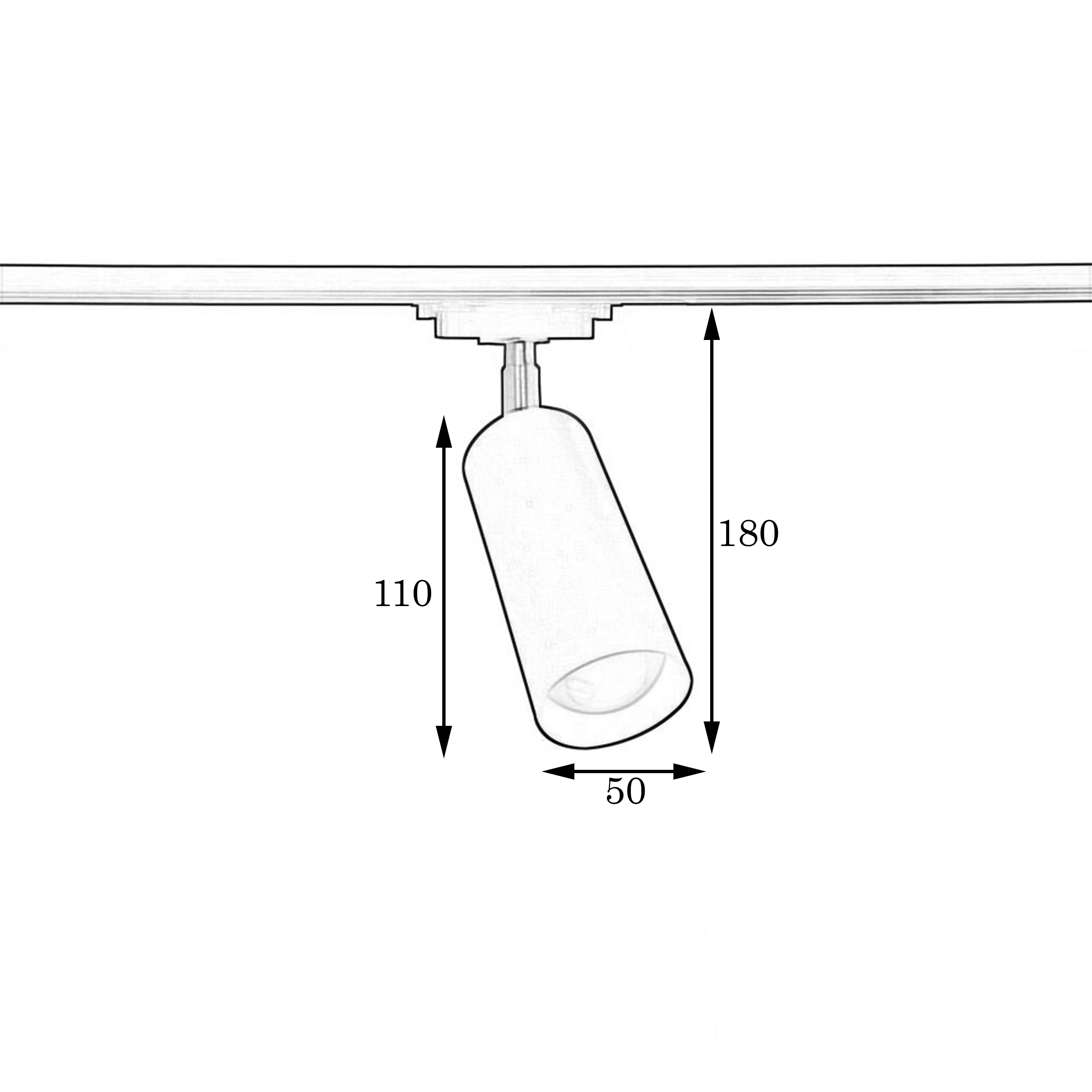 Светильник трековый под лампу Е27 MSK Electric Tube NT 1105-1