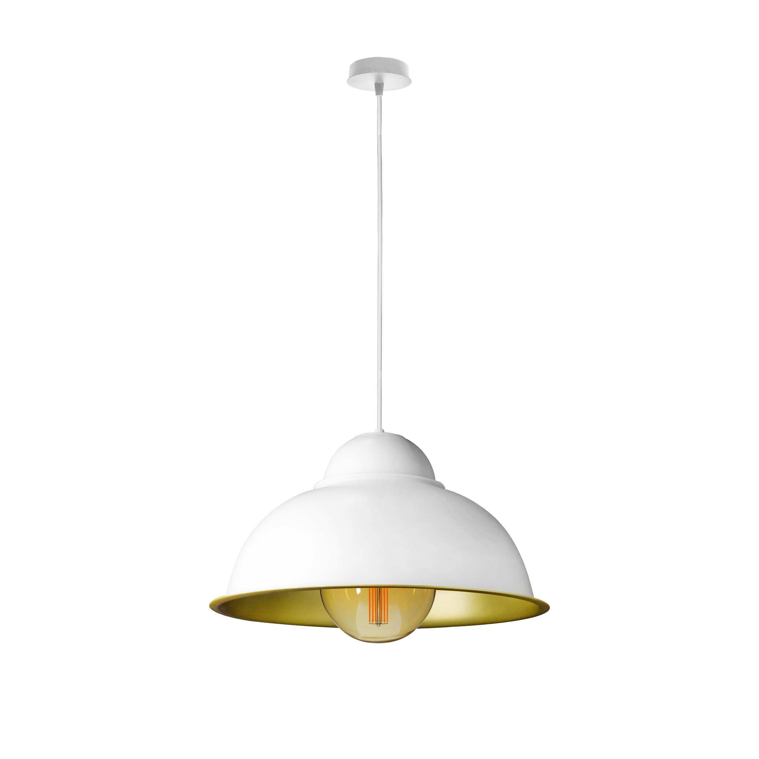 Светильник подвесной в стиле лофт MSK Electric Dome СП 3614 WH+GD