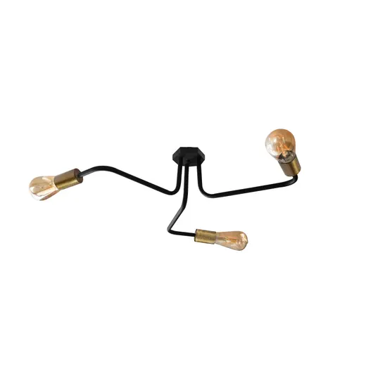 Люстра лофт MSK Electric Maze с бронзовыми патронами MSK Electric NL 6060/3 BK+BN