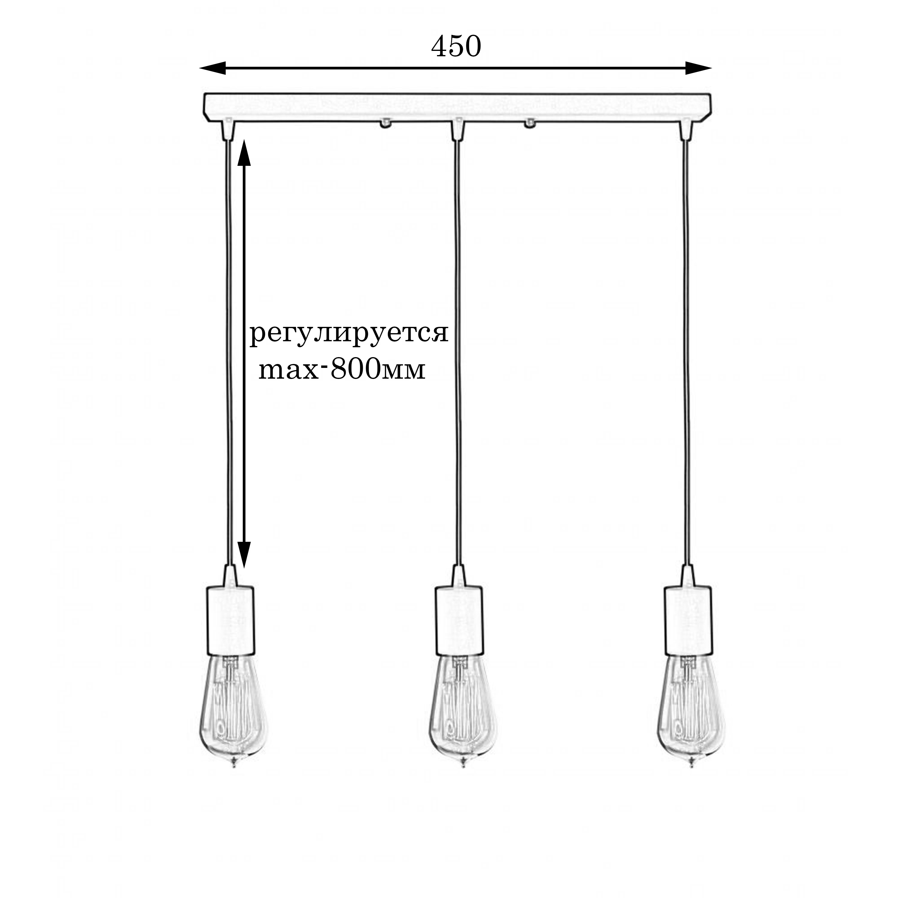 Светильник подвесной на планке MSK Electric Asket NL 660-3