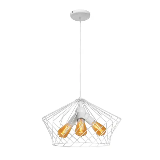 Подвес лофт MSK Electric Camelia белый на три лампы NL 3329-3 W