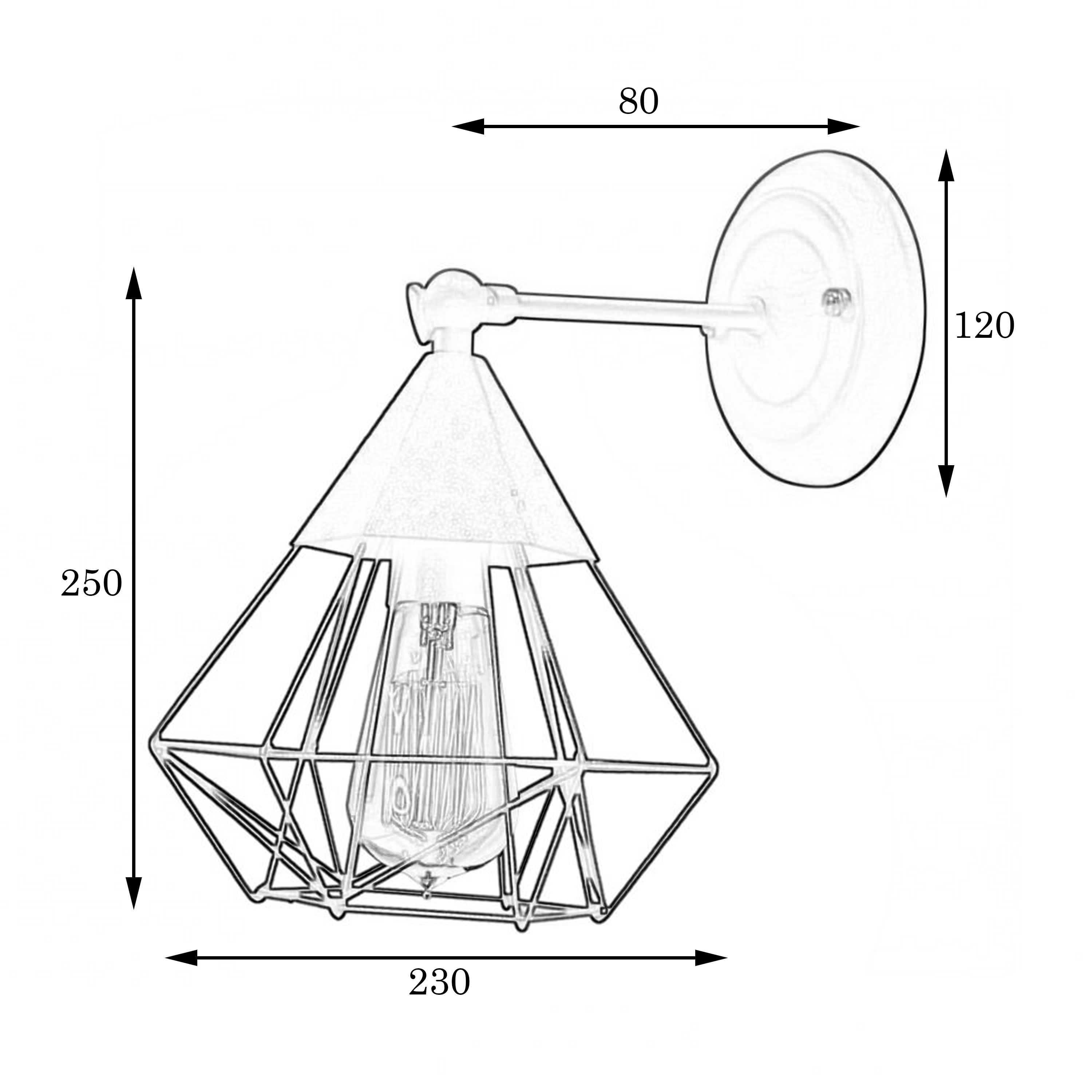 Бра в стиле лофт MSK Electric Crystal NL 0535-1 W