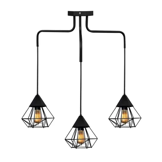 Люстра подвесная MSK Electric Crystal в стиле лофт на три плафона NL 10535-3