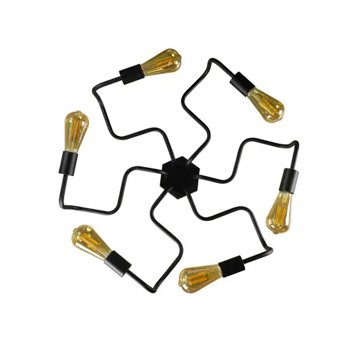Люстра лофт MSK Electric Laminari на шесть ламп паук NL5526-6