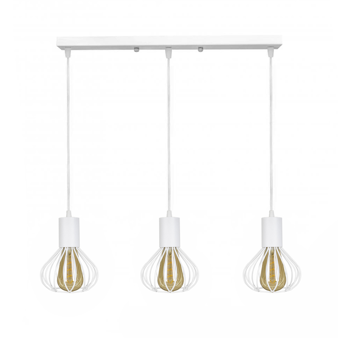 Светильник лофт подвесной на планке MSK Electric Lotus белый NL 1415-3W