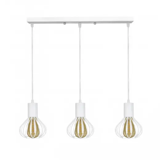 Светильник лофт подвесной на планке MSK Electric Lotus белый NL 1415-3W