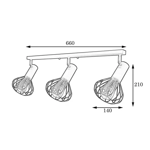 Светильник лофт настенно-потолочный MSK Electric Lotus NL 14151-3 WH