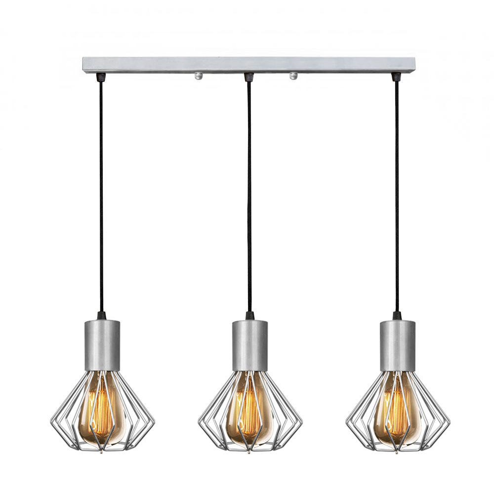 Светильник лофт MSK Electric Diadem подвесной на планке хром NL 2215-3 CR