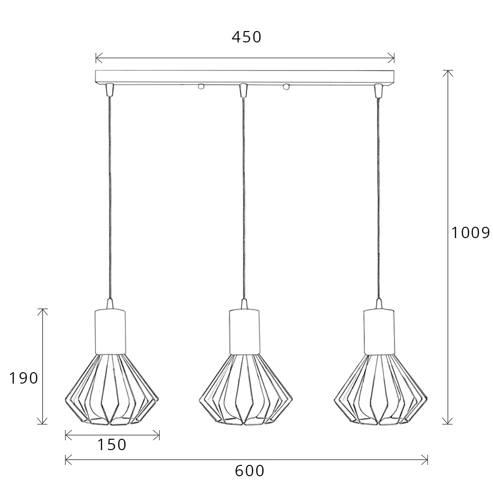 Светильник лофт MSK Electric Diadem подвесной на планке хром NL 2215-3 CR