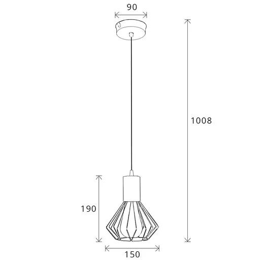 Светильник лофт MSK Electric Diadem подвесной белый NL 2215 WH