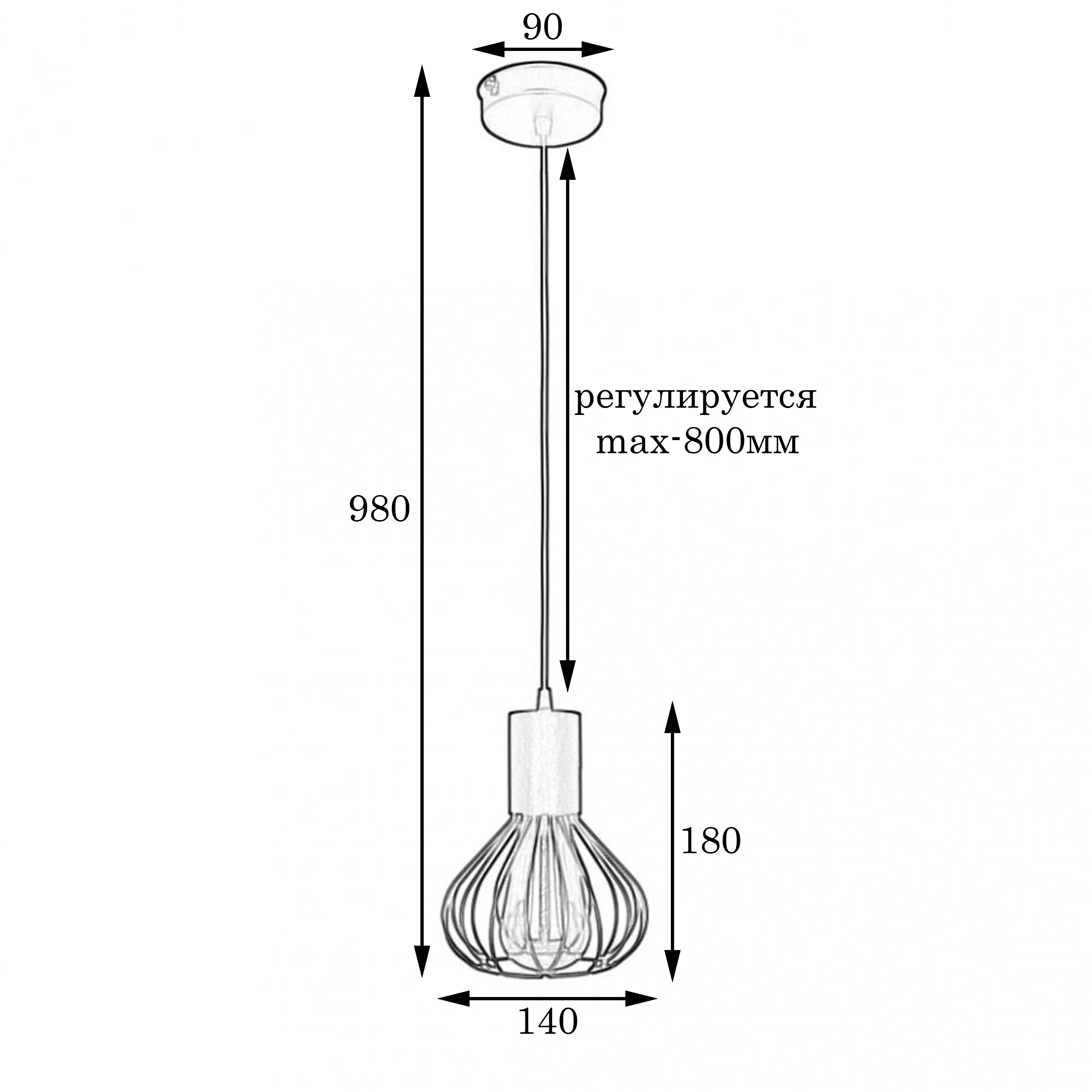 Светильник лофт подвесной MSK Electric Lotus NL 1415 WH