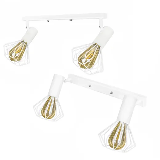 Светильник лофт MSK Electric Diadem настенно-потолочный NL 22151-2W белый