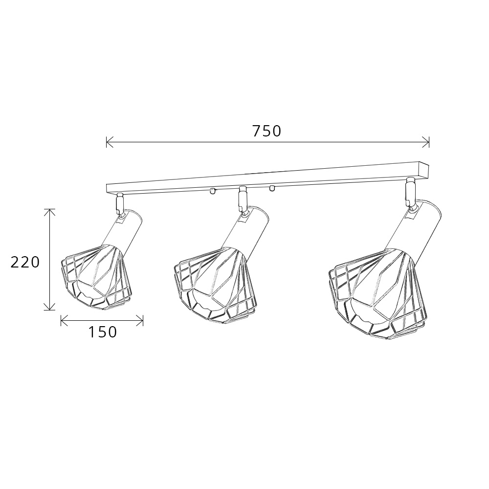 Светильник лофт MSK Electric Diadem настенно-потолочный NL 22151-3W белый