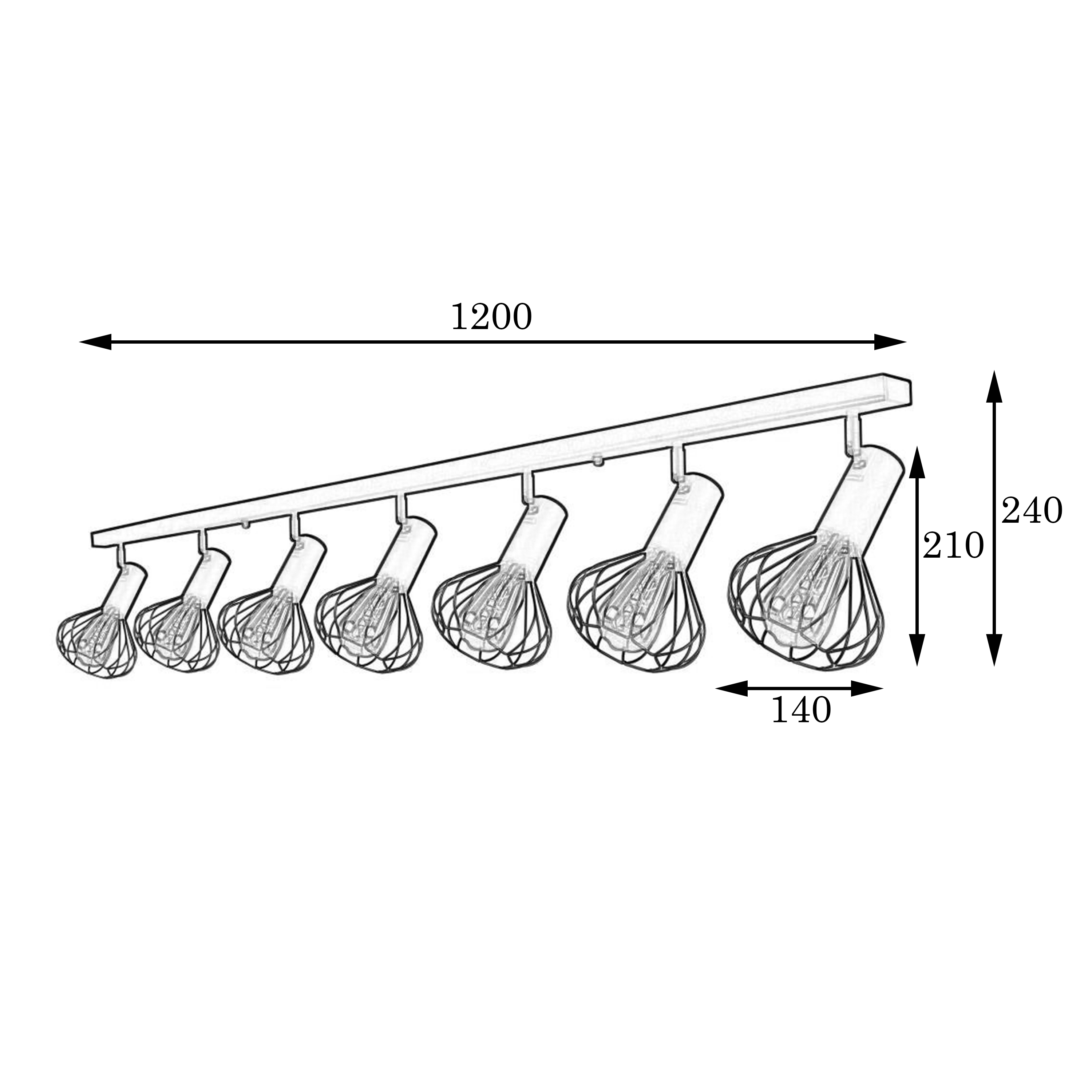 Светильник лофт MSK Electric Lotus потолочный NL 14151-7 WH