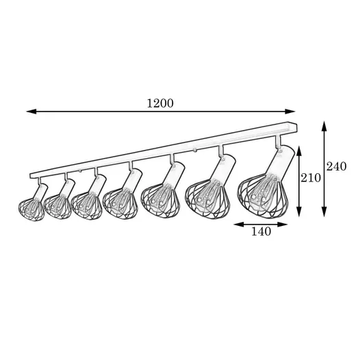 Светильник лофт MSK Electric Lotus потолочный NL 14151-7 WH