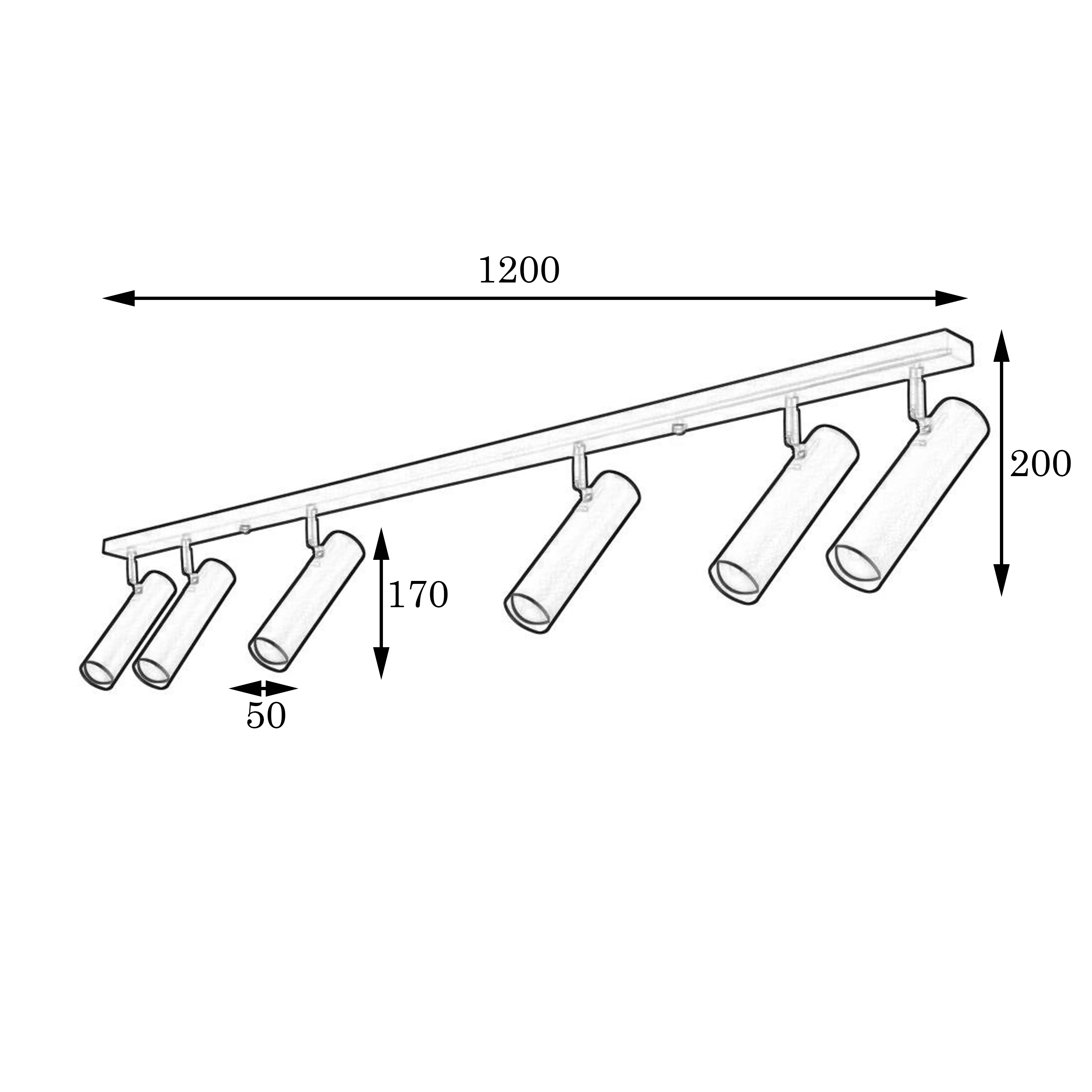 Светильник потолочный MSK Electric Telescope с повортными плафонами NL 22501-6 WH