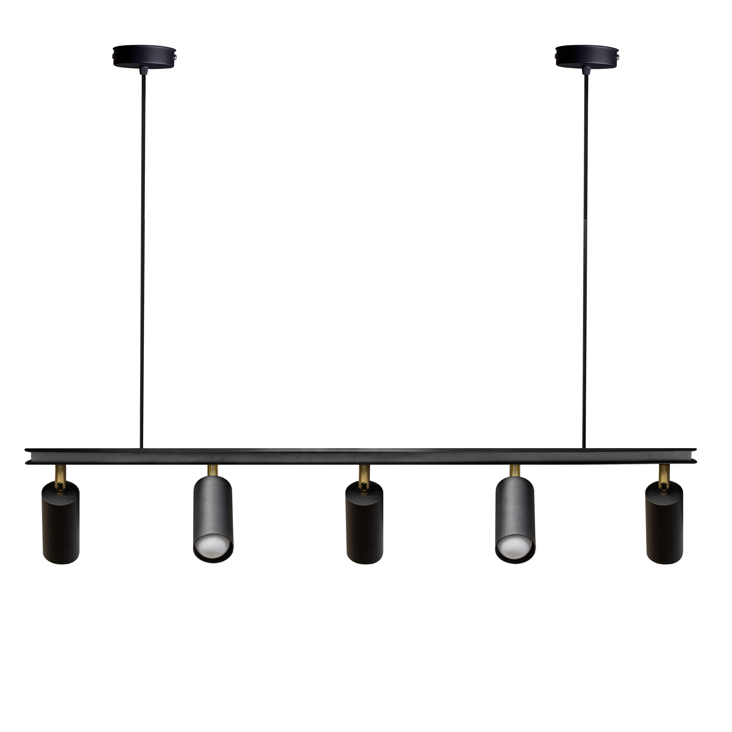 Люстра подвесная MSK Electric Tube в стиле лофт с поворотными плафонами NL 2450-5 BK