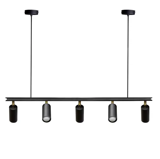 Люстра подвесная MSK Electric Tube в стиле лофт с поворотными плафонами NL 2450-5 BK