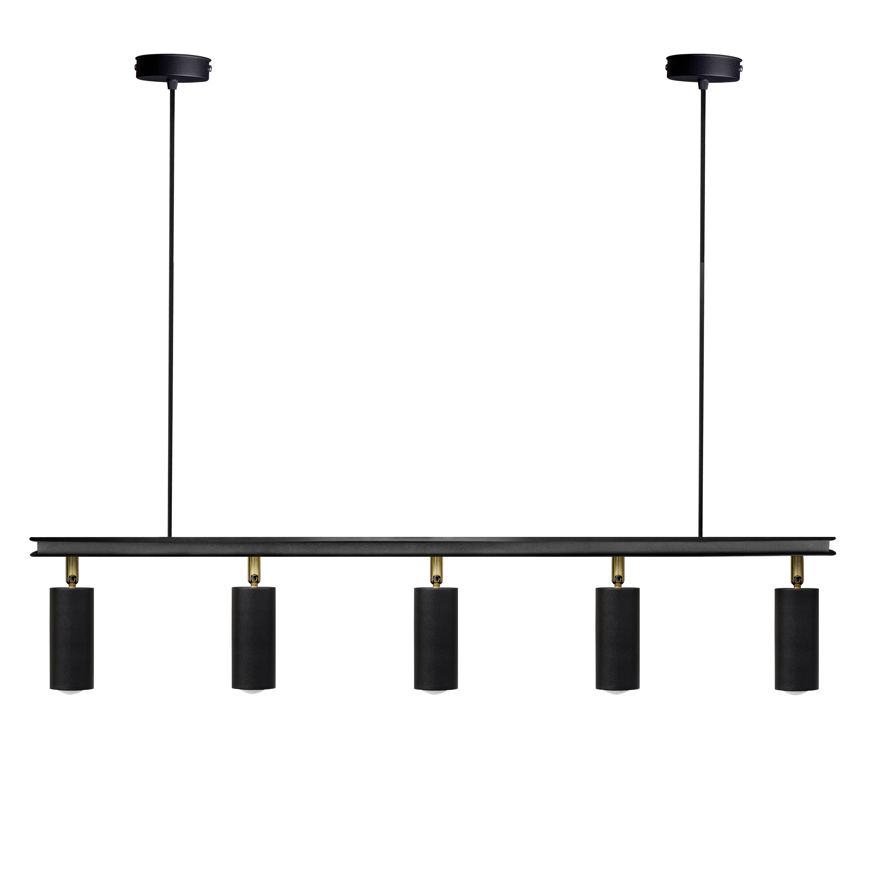 Люстра подвесная MSK Electric Tube в стиле лофт с поворотными плафонами NL 2450-5 BK