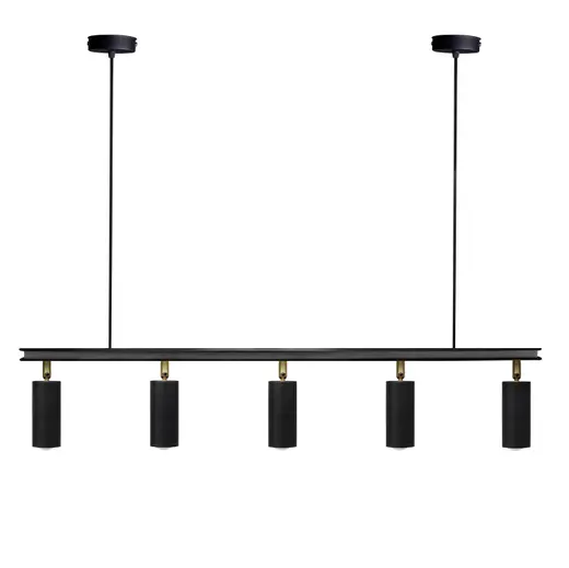 Люстра подвесная MSK Electric Tube в стиле лофт с поворотными плафонами NL 2450-5 BK