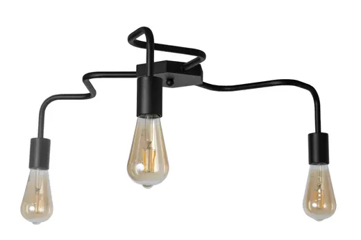 Люстра лофт MSK Electric Laminari потолочная на три лампы NL 17503-3 BK