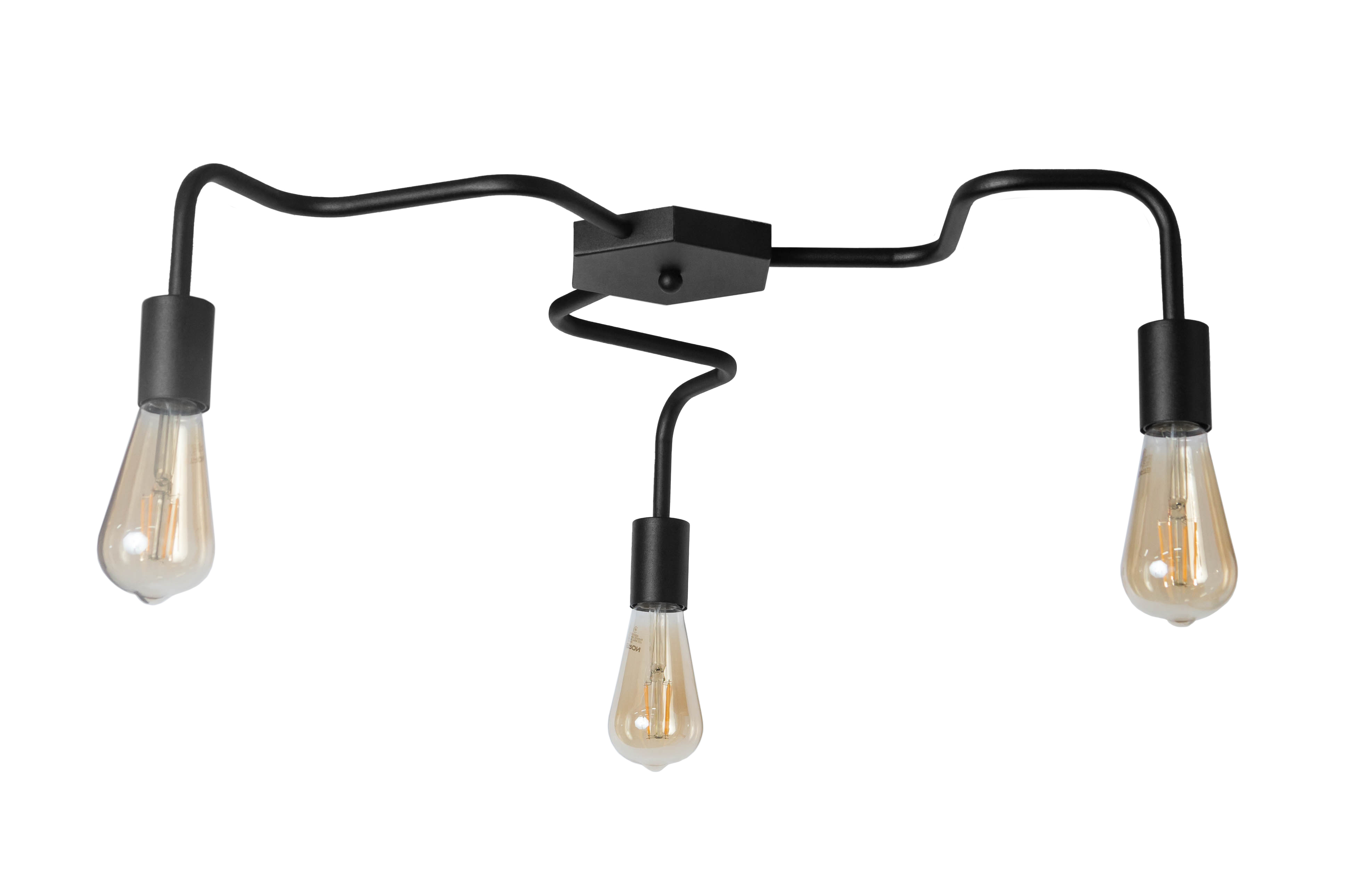 Люстра лофт MSK Electric Laminari потолочная на три лампы NL 17503-3 BK