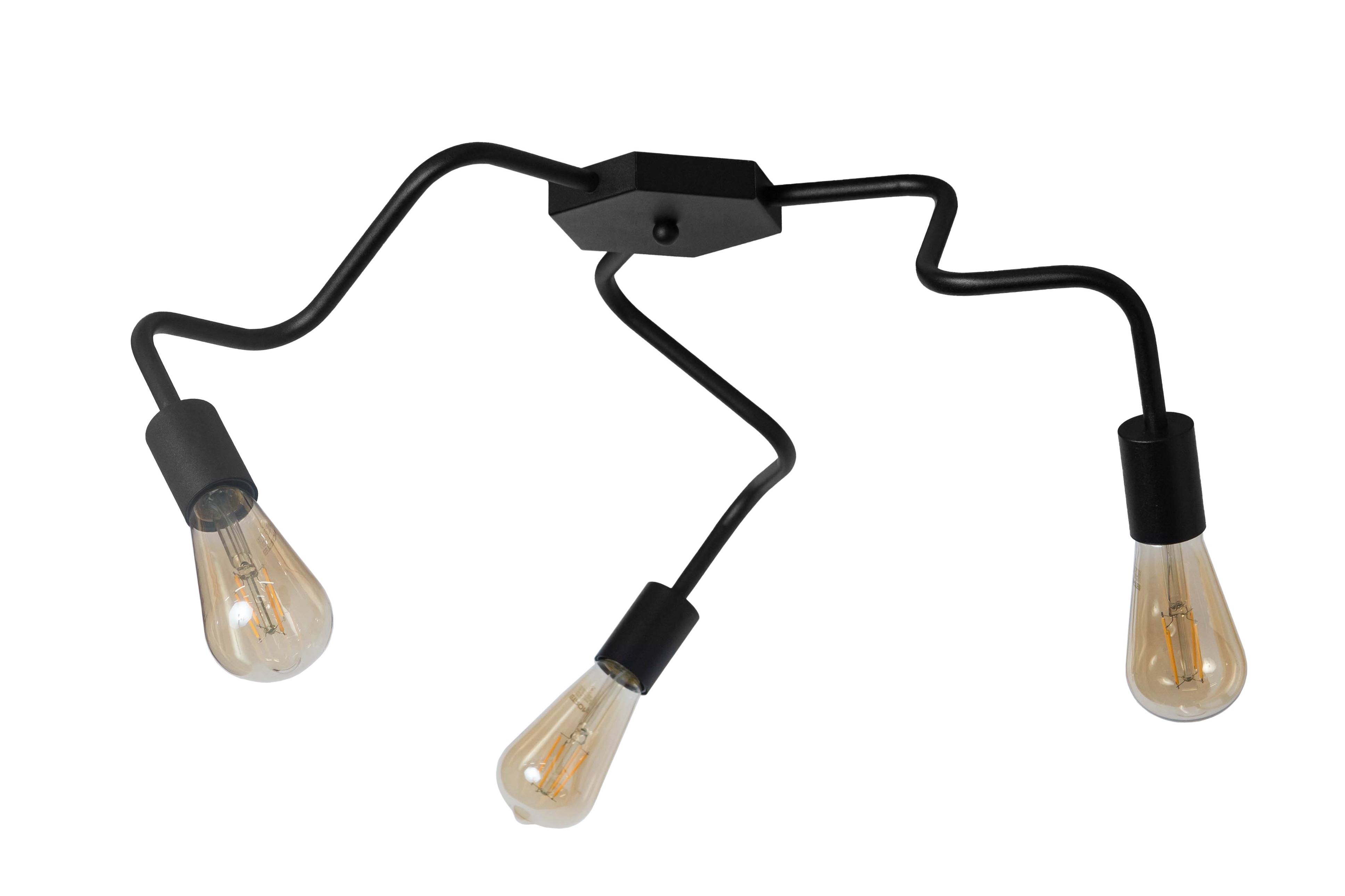 Люстра лофт MSK Electric Laminari потолочная на три лампы NL 17503-3 BK