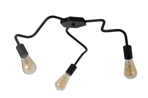 Люстра лофт MSK Electric Laminari потолочная на три лампы NL 17503-3 BK