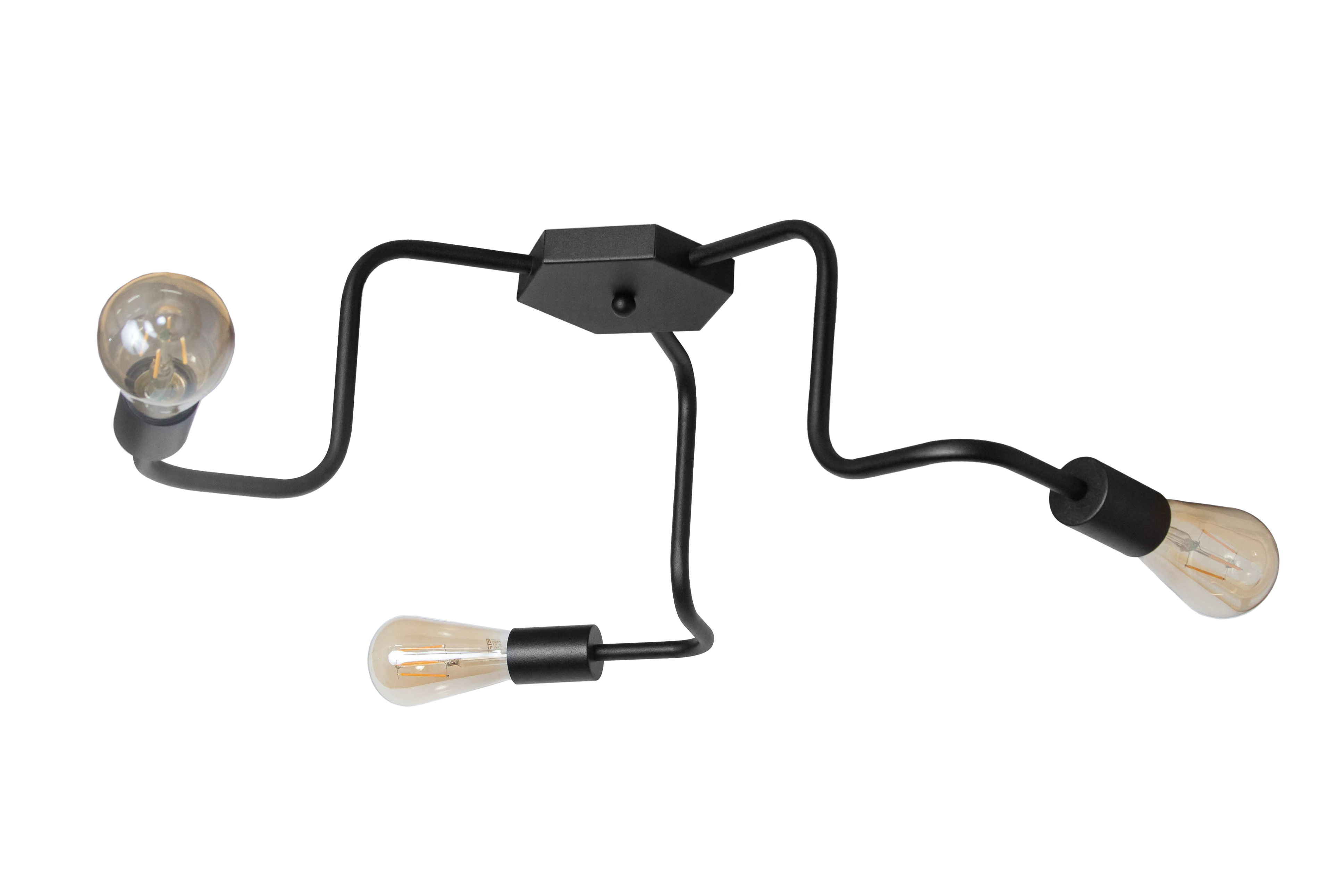Люстра лофт MSK Electric Laminari потолочная на три лампы NL 17503-3 BK