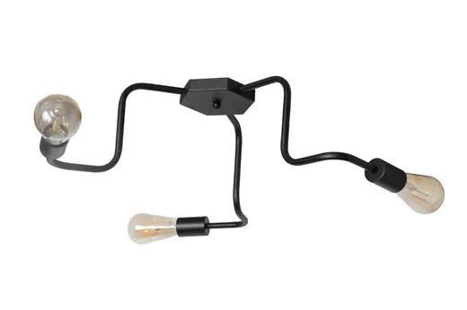 Люстра лофт MSK Electric Laminari потолочная на три лампы NL 17503-3 BK