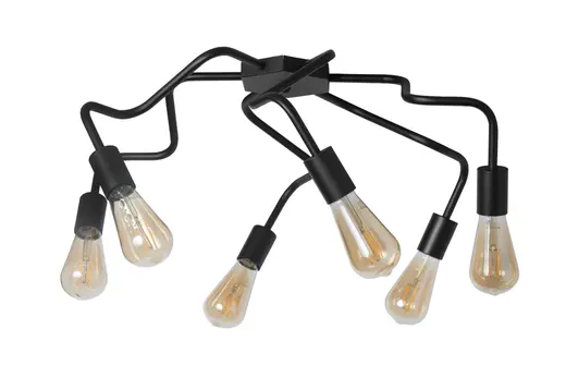 Люстра лофт MSK Electric Laminari потолочная на шесть ламп NL 17503-6 BK