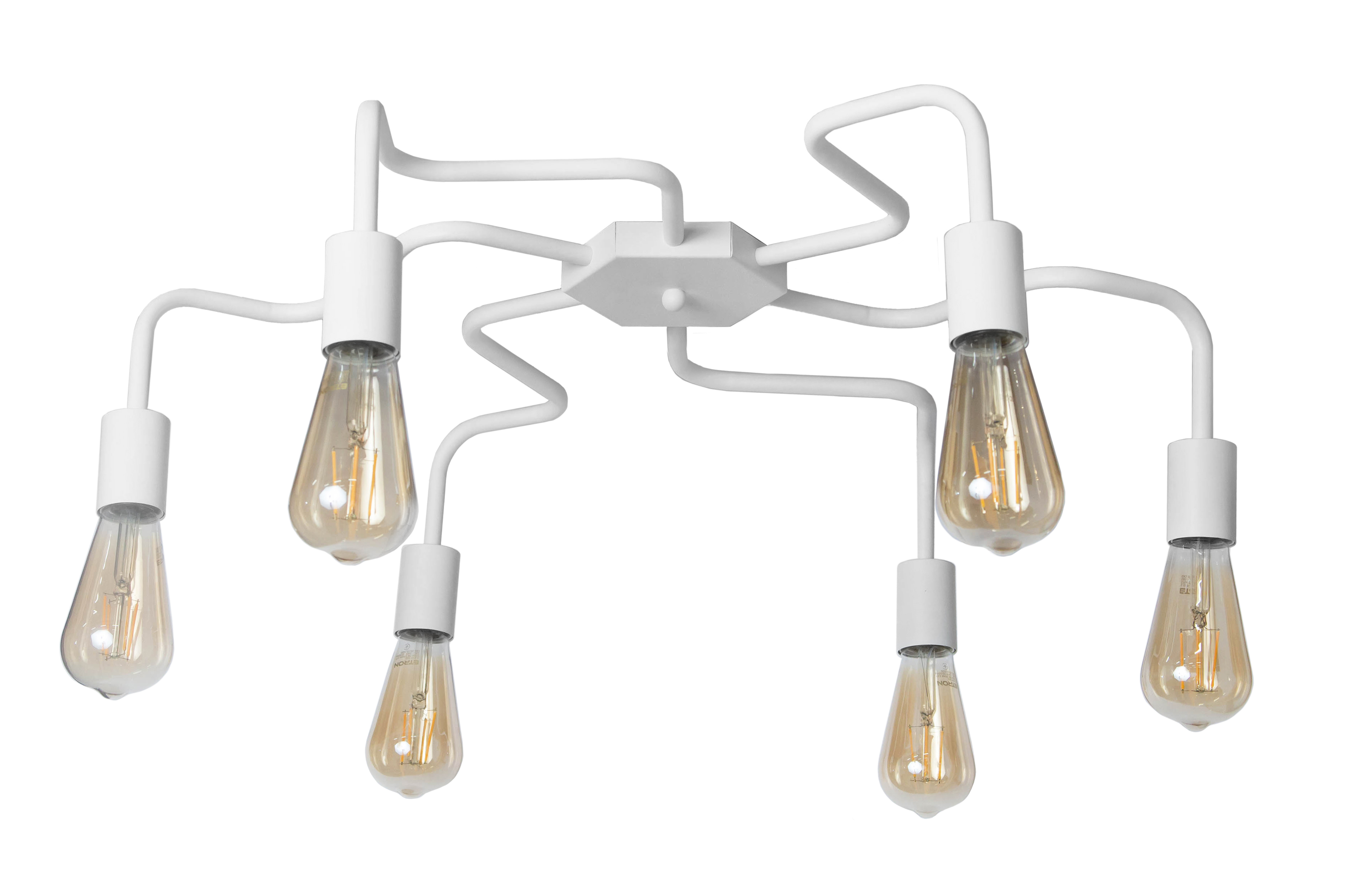 Люстра лофт MSK Electric Laminari потолочная на шесть ламп NL 17503-6 WH