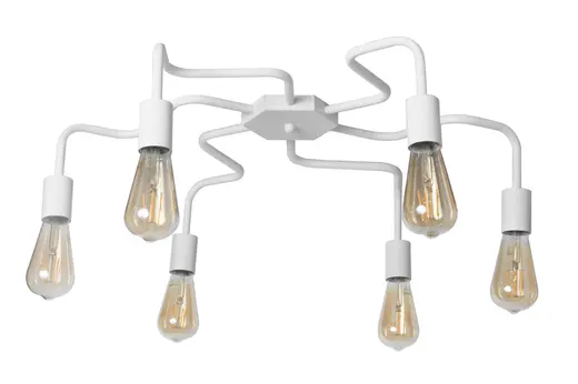 Люстра лофт MSK Electric Laminari потолочная на шесть ламп NL 17503-6 WH