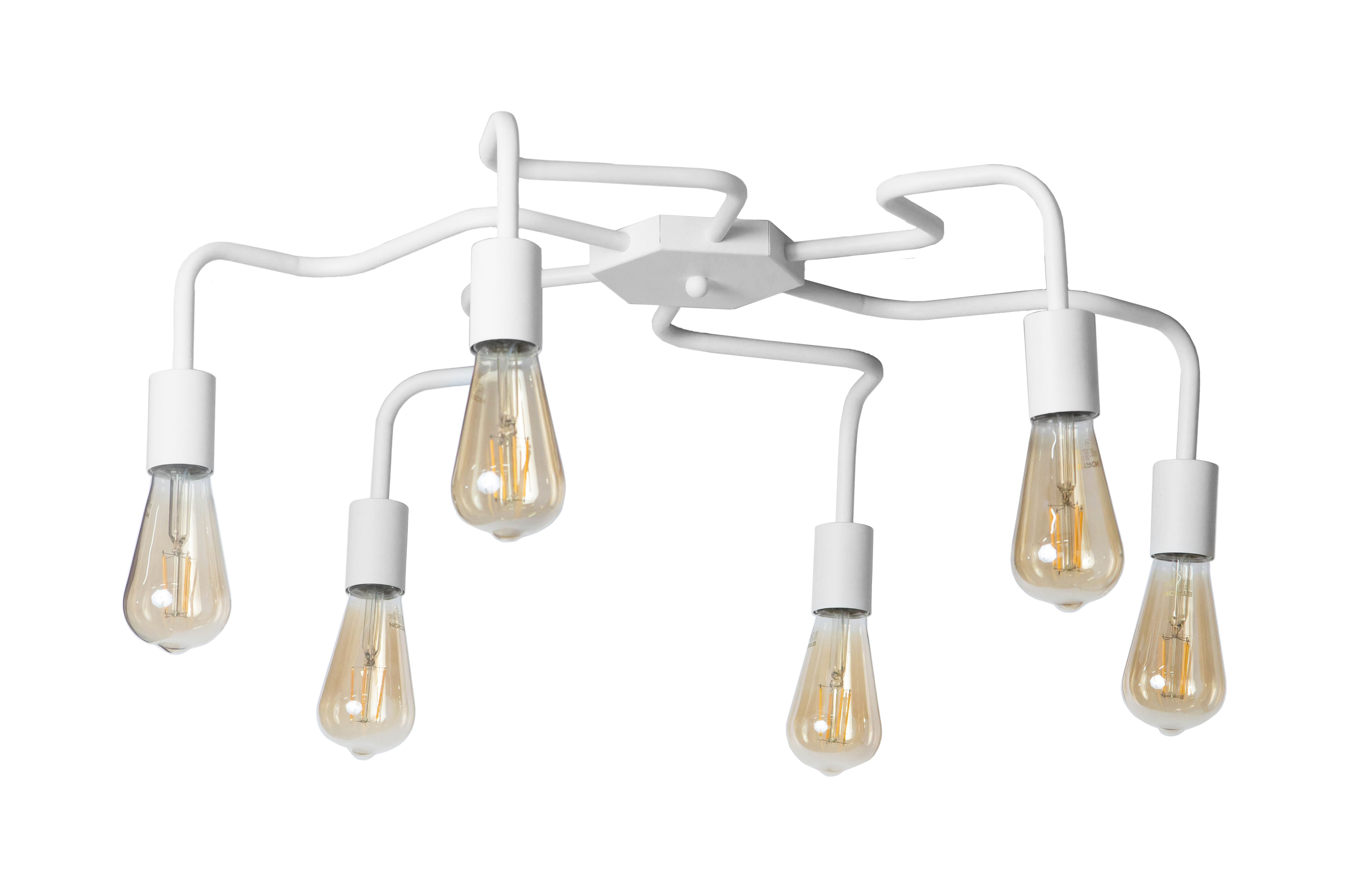 Люстра лофт MSK Electric Laminari потолочная на шесть ламп NL 17503-6 WH
