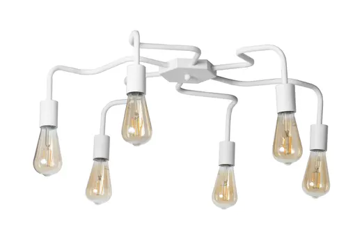 Люстра лофт MSK Electric Laminari потолочная на шесть ламп NL 17503-6 WH