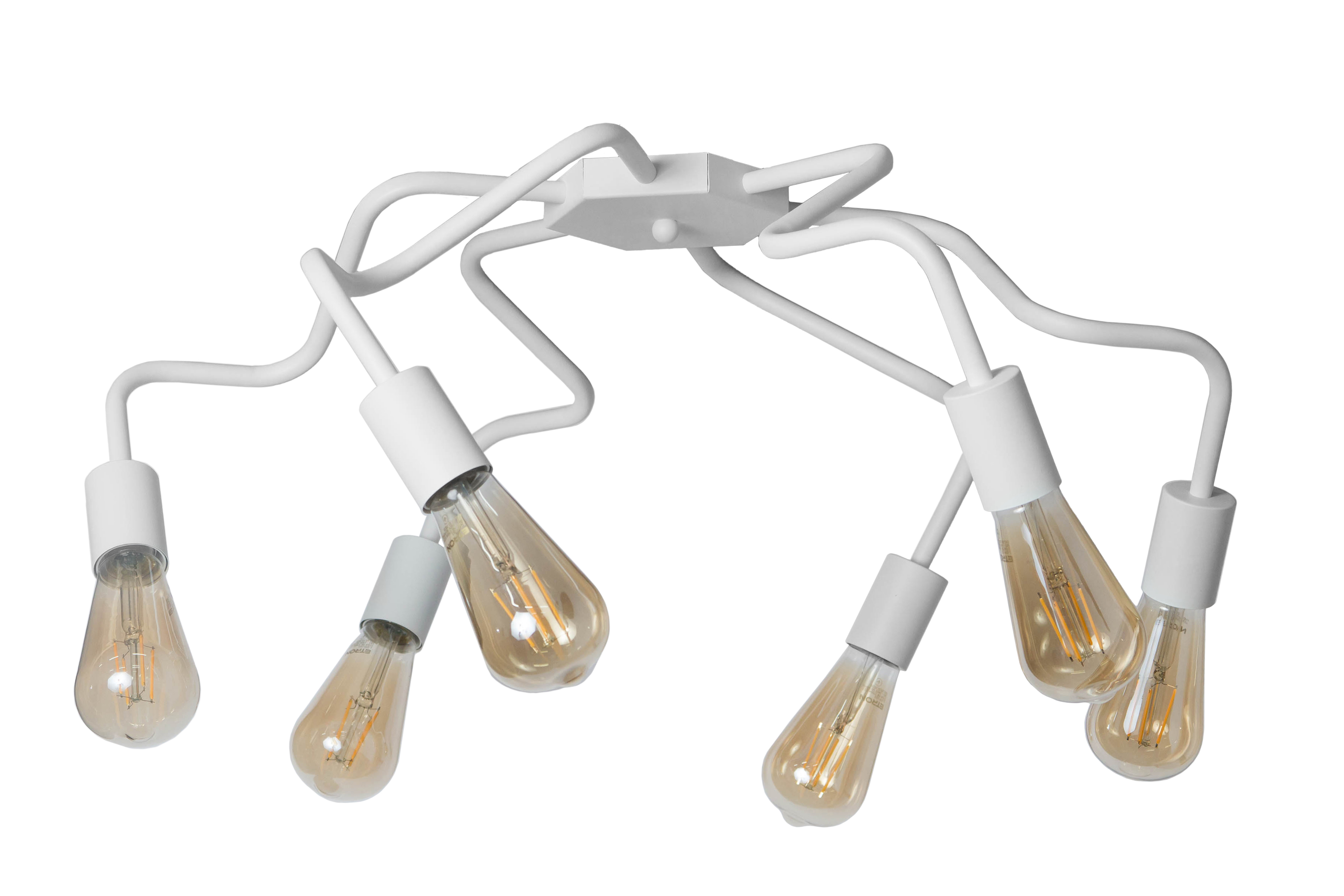 Люстра лофт MSK Electric Laminari потолочная на шесть ламп NL 17503-6 WH