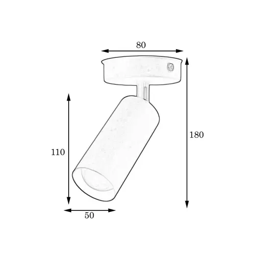 Светильник MSK Electric Tube спот с поворотным механизмом MR 1105-1 GD