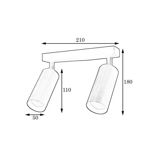 Светильник MSK Electric Tube спот с поворотными механизмами MR 1105-2 GD