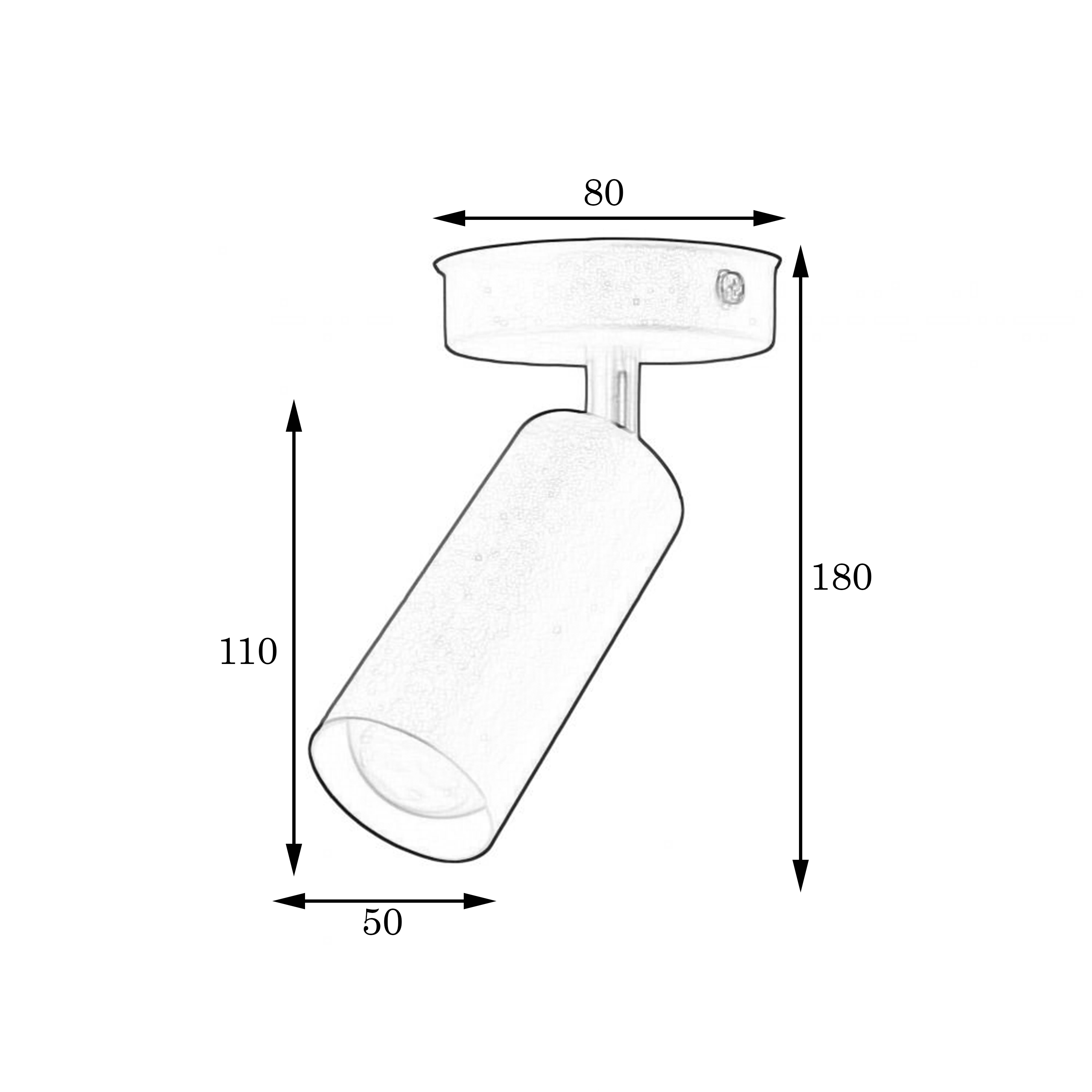 Светильник MSK Electric Tube спот с поворотным механизмом MR 1105-1 GR