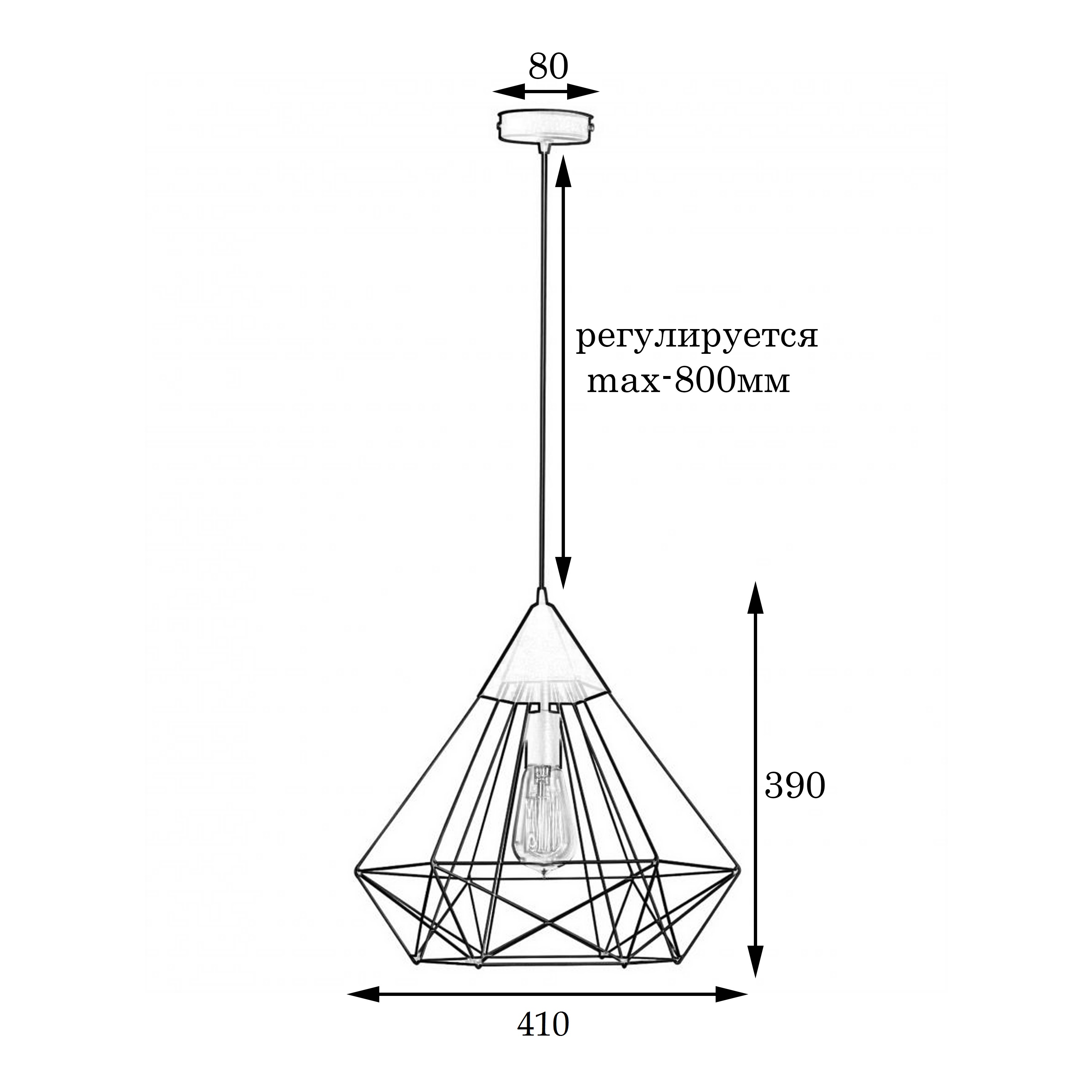 Светильник подвесной MSK Electric Crystal в стиле лофт MR 0541 GR