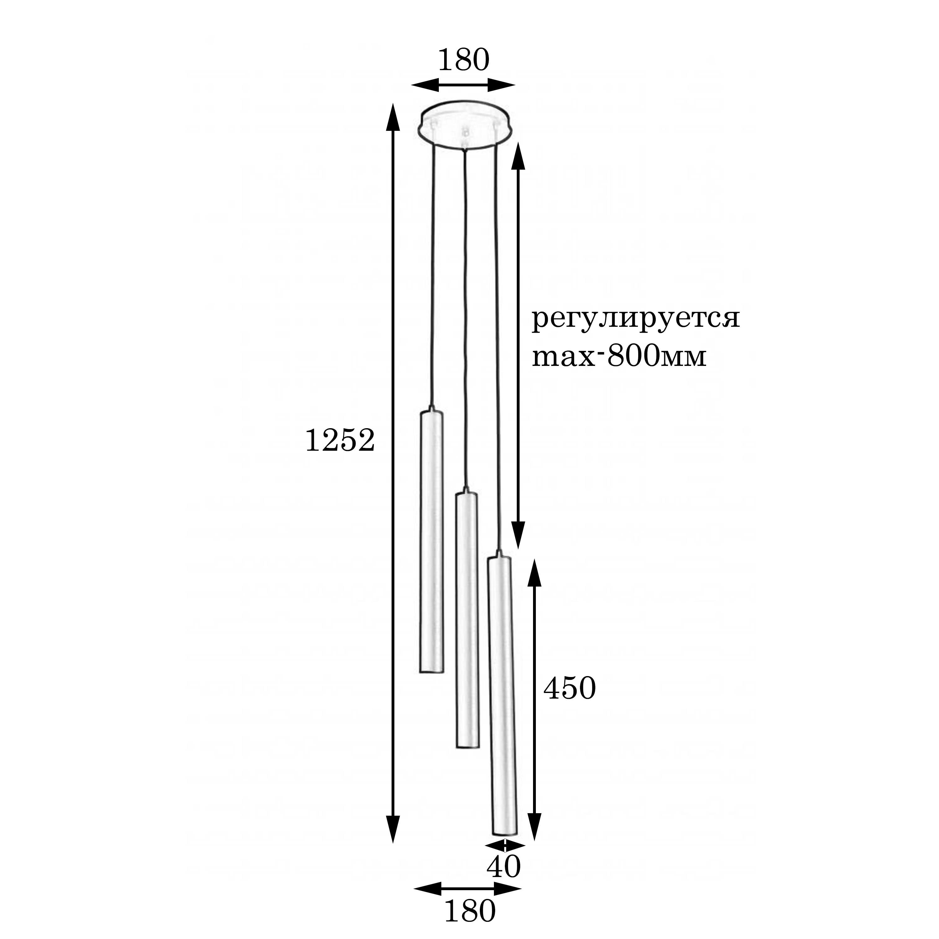 Светильник MSK Electric Elegant подвесной на круглой основе NL 4045-3R BK