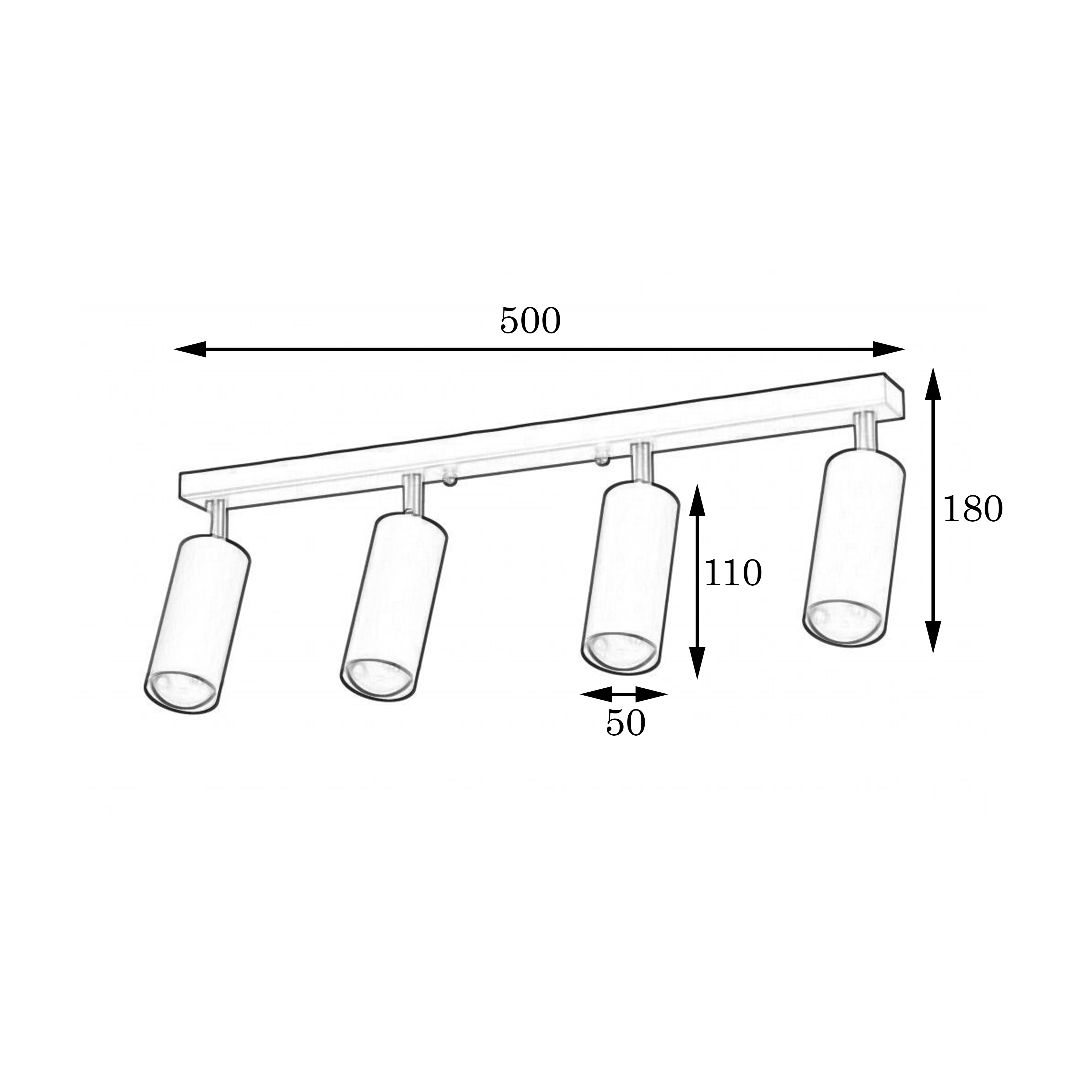 Светильник потолочный MSK Electric Tube спот с поворотным механизмом NL 1105-4 WH