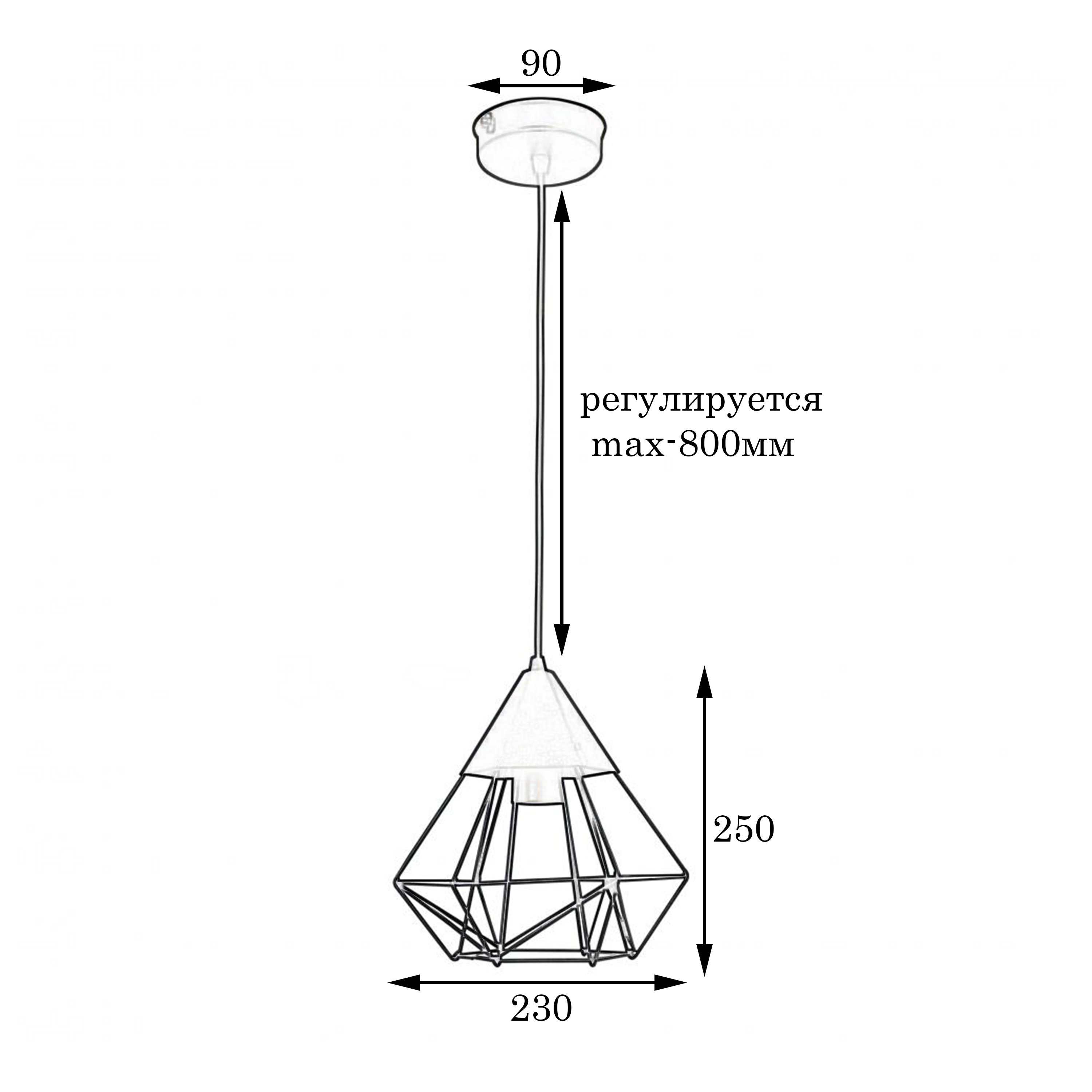 Светильник подвесной MSK Electric Crystal в стиле лофт NL 0535 CR