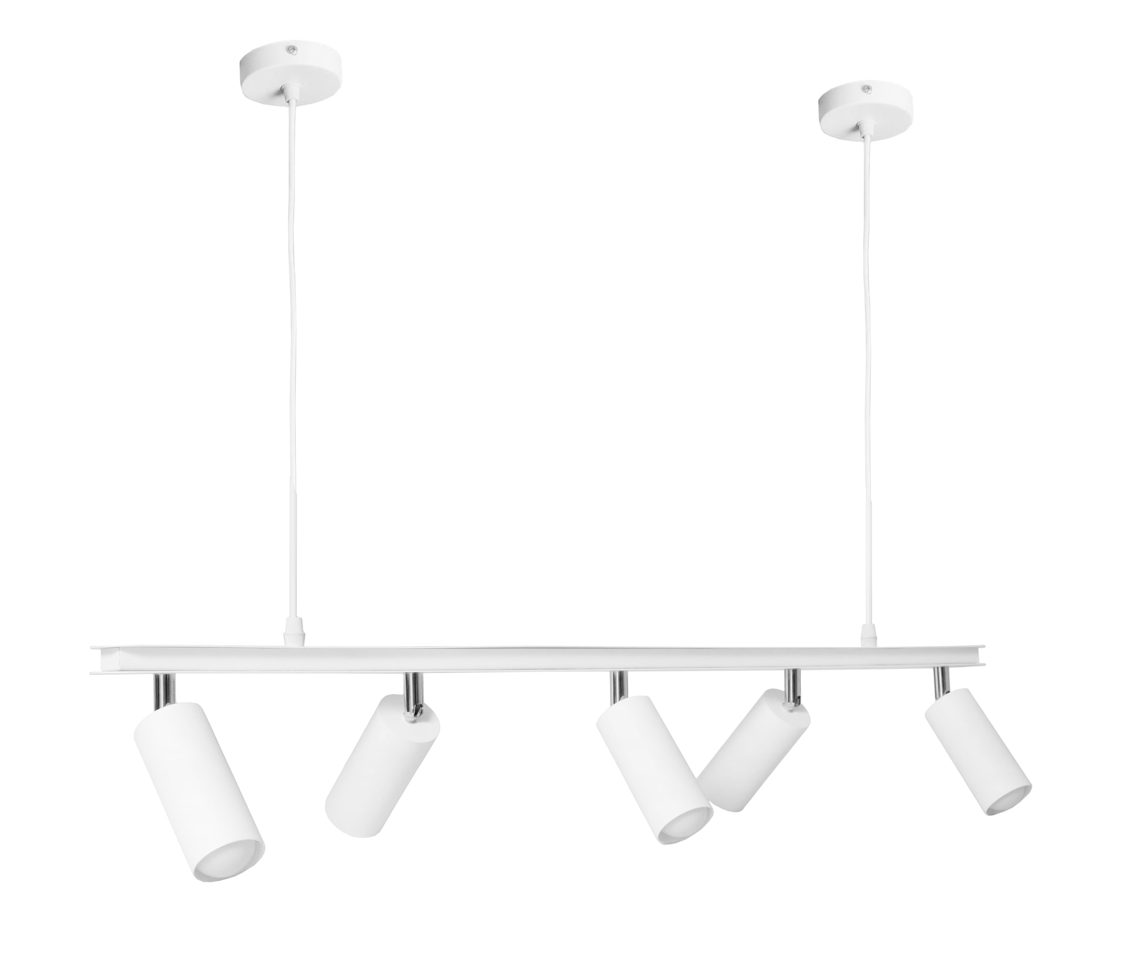 Люстра подвесная MSK Electric Tube в стиле лофт с поворотными плафонами NL 2450-5 WH